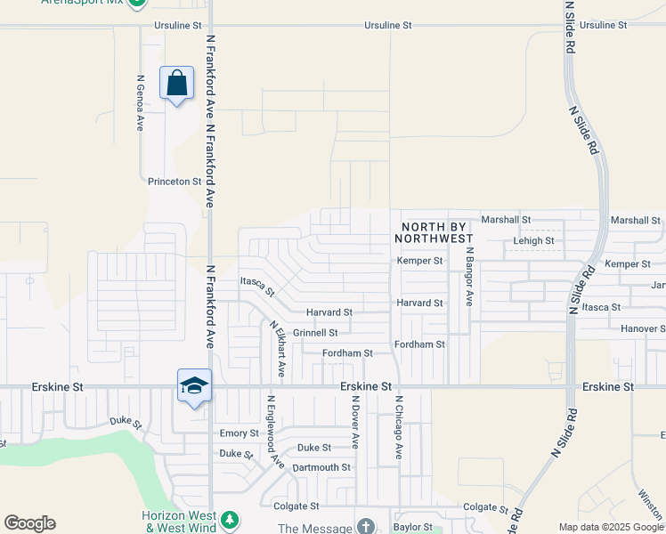 map of restaurants, bars, coffee shops, grocery stores, and more near 710 North Frankford Avenue in Lubbock