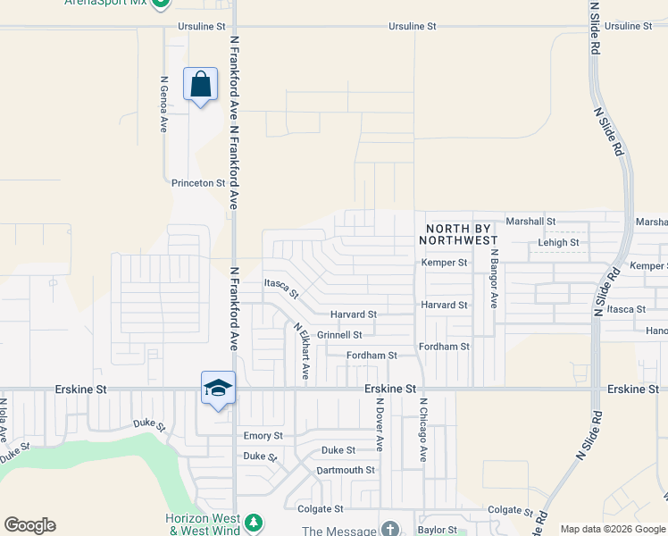 map of restaurants, bars, coffee shops, grocery stores, and more near 710 North Frankford Avenue in Lubbock