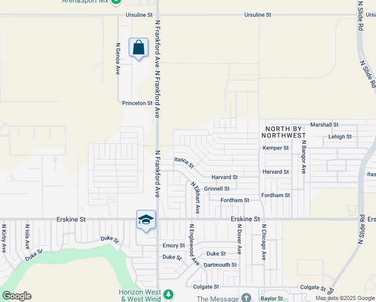 map of restaurants, bars, coffee shops, grocery stores, and more near 5709 Itasca Street in Lubbock