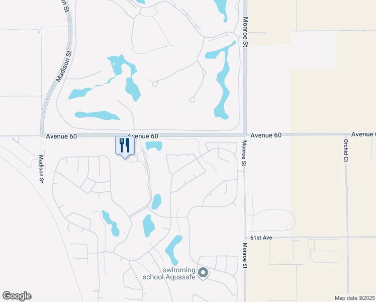 map of restaurants, bars, coffee shops, grocery stores, and more near 81720 Impala Drive in La Quinta