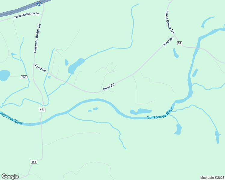 map of restaurants, bars, coffee shops, grocery stores, and more near 716 River Road in Heflin