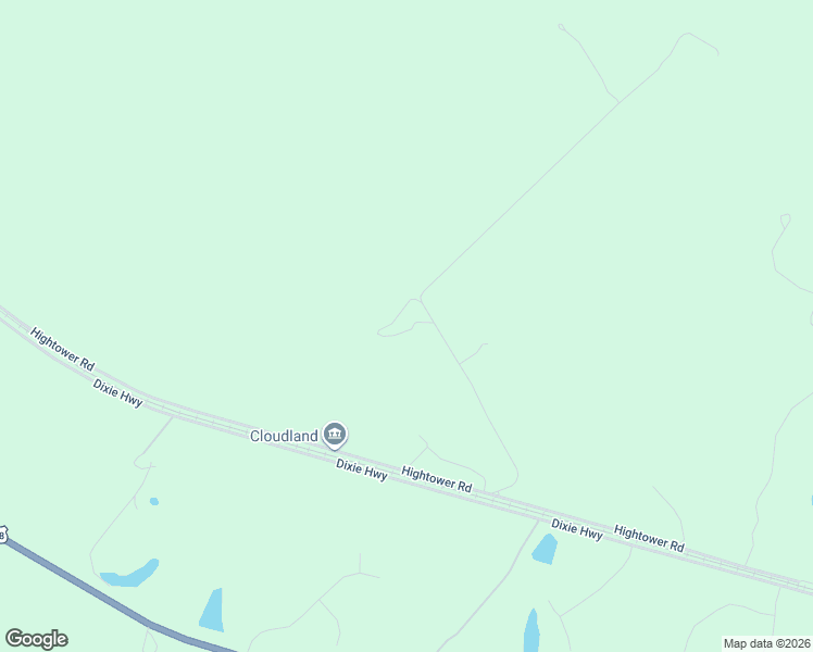map of restaurants, bars, coffee shops, grocery stores, and more near 1501-1599 Deerwood Drive in Rutledge