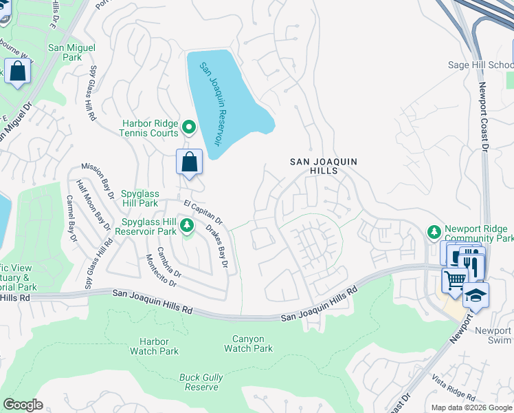 map of restaurants, bars, coffee shops, grocery stores, and more near 1 Giverny in Newport Beach