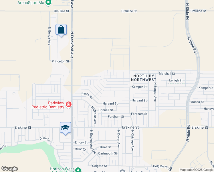 map of restaurants, bars, coffee shops, grocery stores, and more near 710 North Frankford Avenue in Lubbock