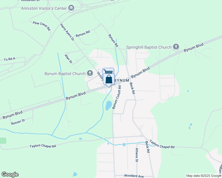 map of restaurants, bars, coffee shops, grocery stores, and more near 1870 Bynum Boulevard in Eastaboga