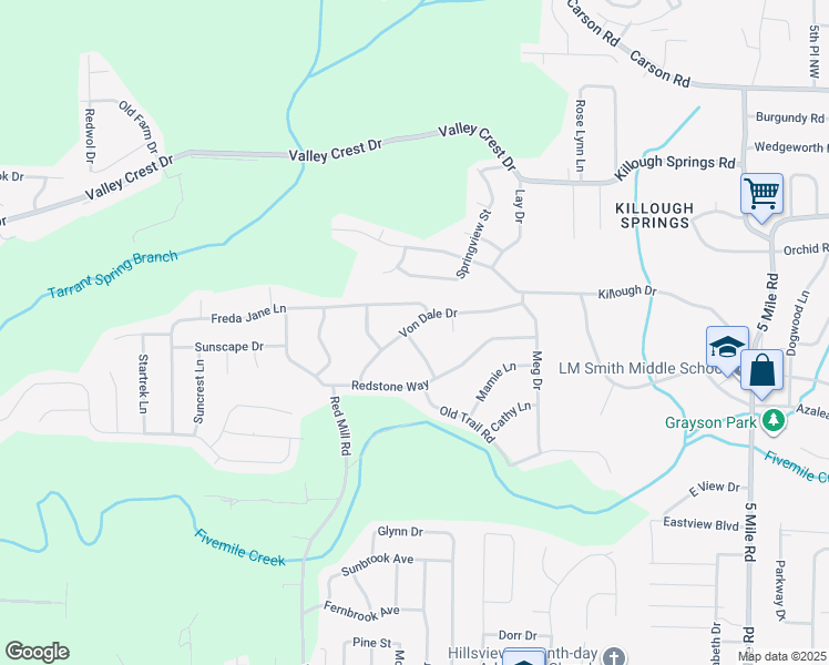 map of restaurants, bars, coffee shops, grocery stores, and more near 116 Von Dale Drive in Birmingham