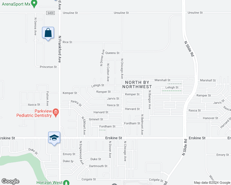 map of restaurants, bars, coffee shops, grocery stores, and more near 1202 North Chicago Avenue in Lubbock