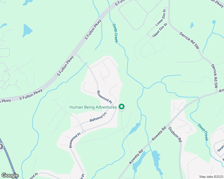 map of restaurants, bars, coffee shops, grocery stores, and more near 937 Belfry Terrace in Fairburn