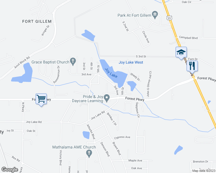 map of restaurants, bars, coffee shops, grocery stores, and more near 5238 Carrie Drive in Morrow