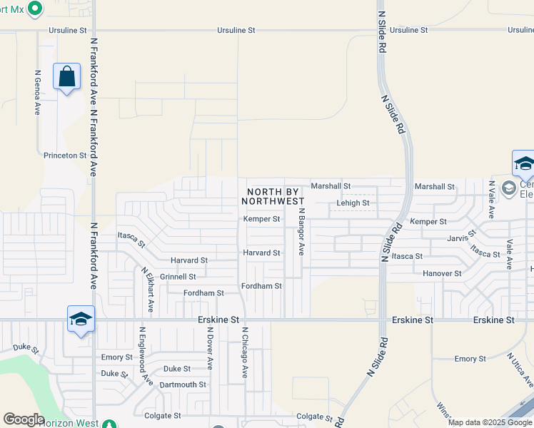 map of restaurants, bars, coffee shops, grocery stores, and more near 5410 Kemper Street in Lubbock