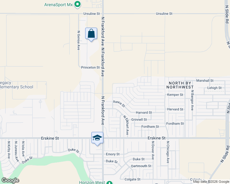 map of restaurants, bars, coffee shops, grocery stores, and more near 5719 Itasca Street in Lubbock