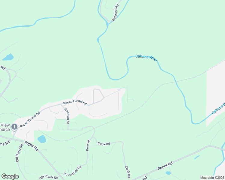 map of restaurants, bars, coffee shops, grocery stores, and more near 7612 Roper Tunnel Road in Trussville