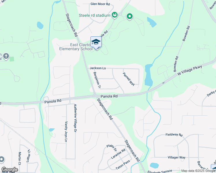 map of restaurants, bars, coffee shops, grocery stores, and more near 5252 Benjamin Tr in Ellenwood