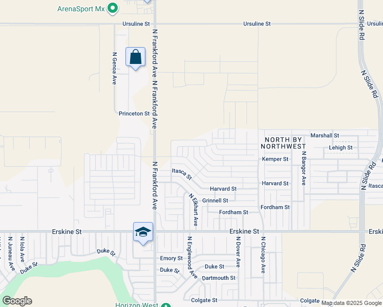 map of restaurants, bars, coffee shops, grocery stores, and more near 5709 Itasca Street in Lubbock