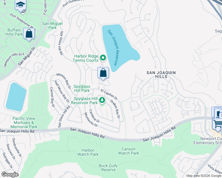 map of restaurants, bars, coffee shops, grocery stores, and more near 4 Lucerne in Newport Beach