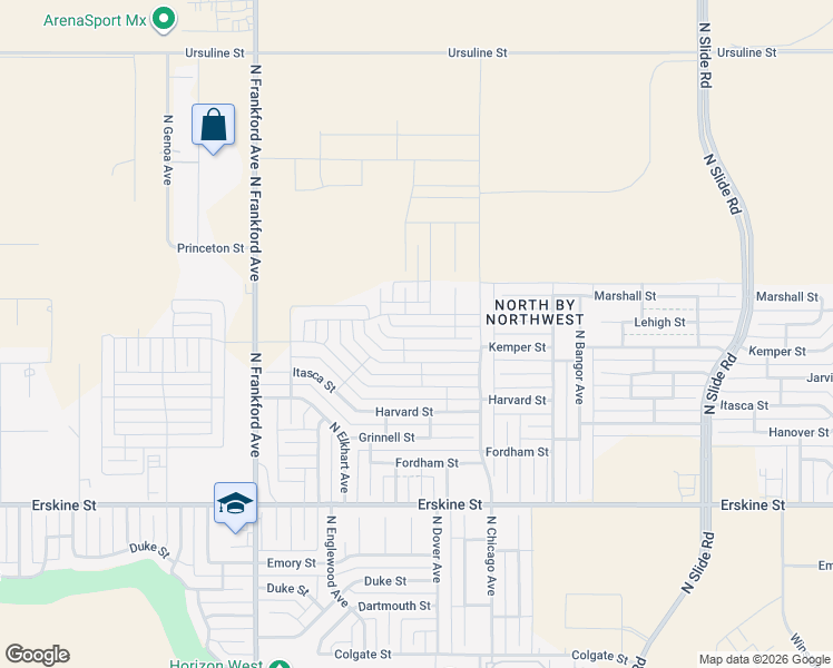 map of restaurants, bars, coffee shops, grocery stores, and more near 710 North Frankford Avenue in Lubbock