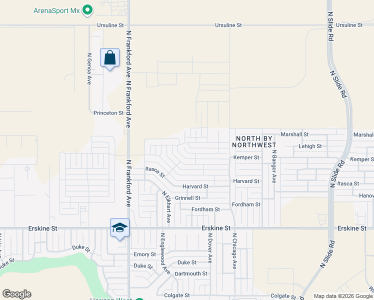 map of restaurants, bars, coffee shops, grocery stores, and more near 710 North Frankford Avenue in Lubbock