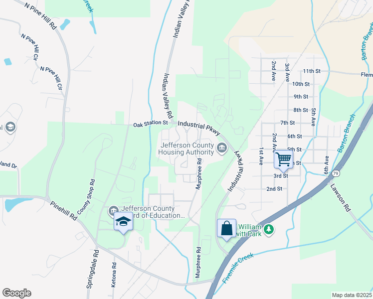 map of restaurants, bars, coffee shops, grocery stores, and more near 201 Spring Gardens Road in Birmingham