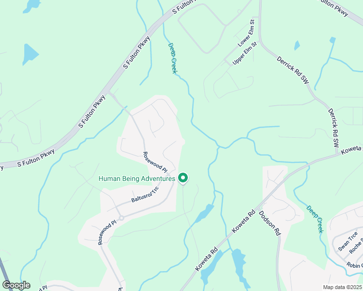 map of restaurants, bars, coffee shops, grocery stores, and more near 1005 Belfry Terrace in Fairburn