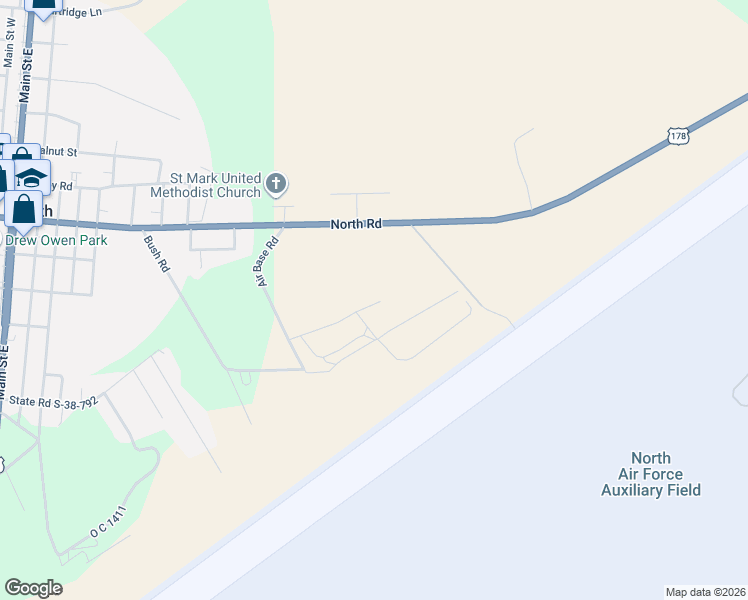 map of restaurants, bars, coffee shops, grocery stores, and more near in North