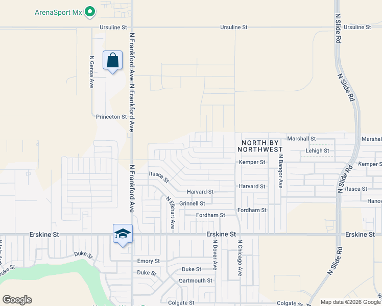 map of restaurants, bars, coffee shops, grocery stores, and more near 710 North Frankford Avenue in Lubbock