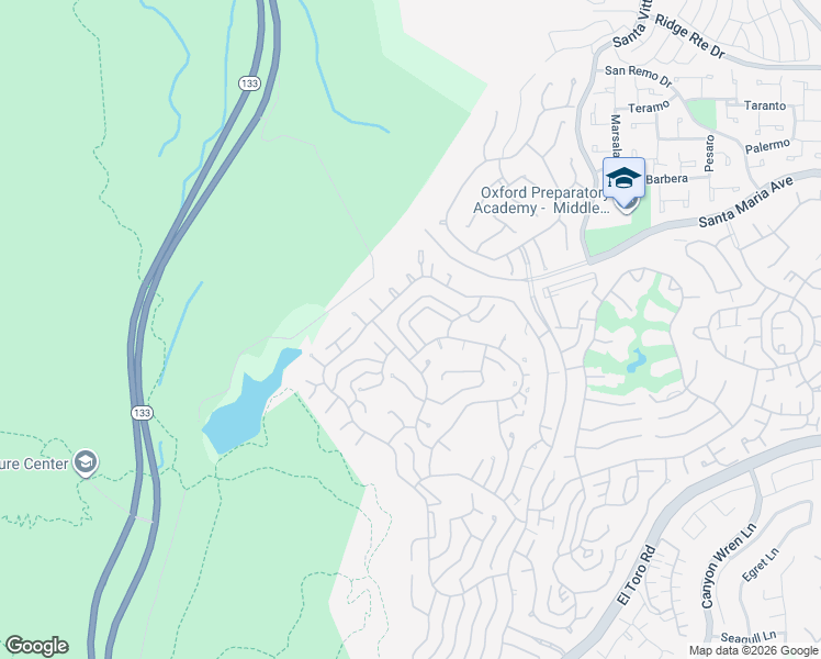 map of restaurants, bars, coffee shops, grocery stores, and more near 5359 Algarrobo in Laguna Woods