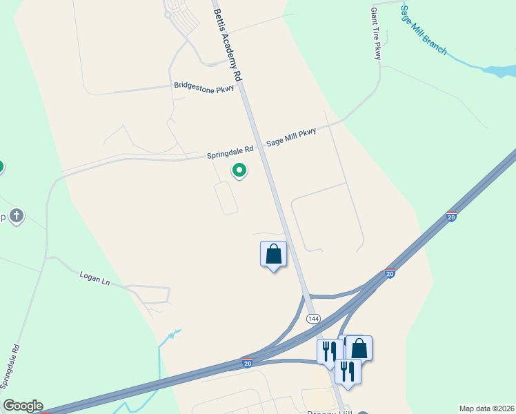 map of restaurants, bars, coffee shops, grocery stores, and more near 703 Bettis Academy Road in Graniteville