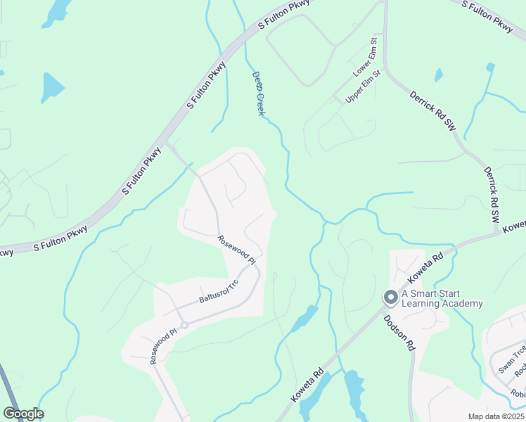 map of restaurants, bars, coffee shops, grocery stores, and more near 992 Belfry Terrace in Fairburn