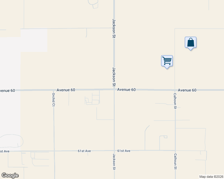 map of restaurants, bars, coffee shops, grocery stores, and more near 82955 Avenue 60 in Thermal