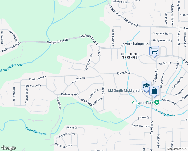 map of restaurants, bars, coffee shops, grocery stores, and more near 200 Killough Drive in Birmingham