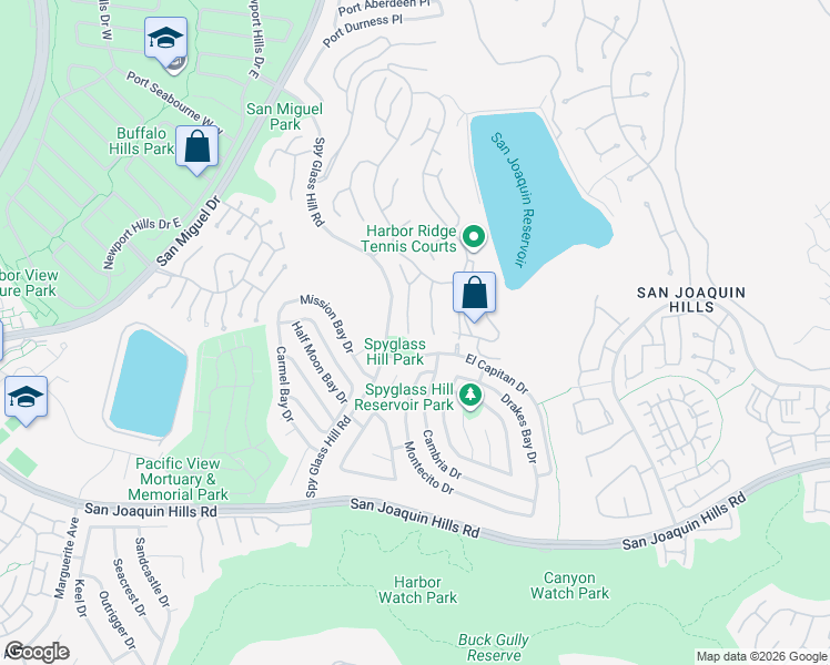 map of restaurants, bars, coffee shops, grocery stores, and more near 4 Narbonne in Newport Beach