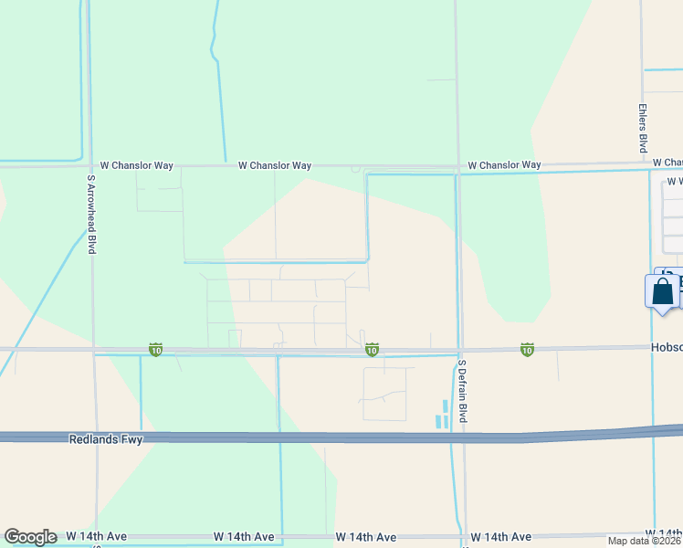 map of restaurants, bars, coffee shops, grocery stores, and more near 2153 Florence Boulevard in Blythe