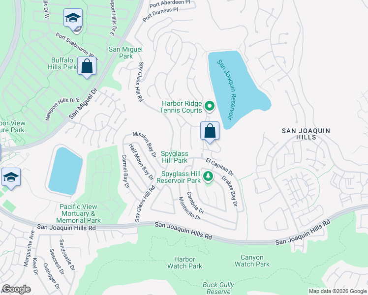 map of restaurants, bars, coffee shops, grocery stores, and more near 4 Narbonne in Newport Beach