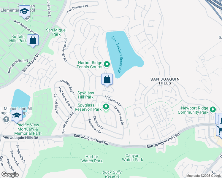 map of restaurants, bars, coffee shops, grocery stores, and more near 16 Lucerne in Newport Beach