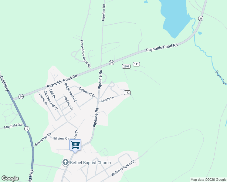 map of restaurants, bars, coffee shops, grocery stores, and more near 22 Taylor Drive in Aiken