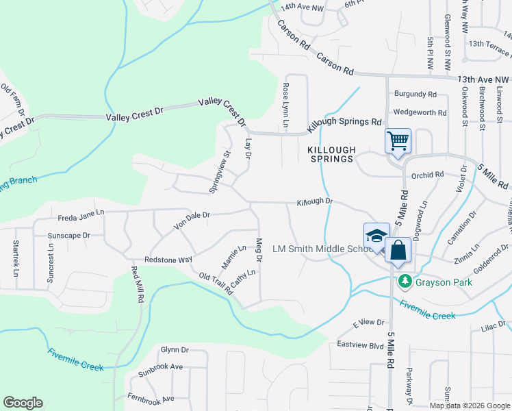 map of restaurants, bars, coffee shops, grocery stores, and more near 956 Meg Drive in Birmingham