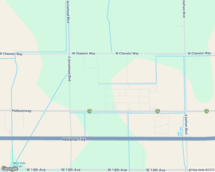 map of restaurants, bars, coffee shops, grocery stores, and more near 2425 Florence Boulevard in Blythe