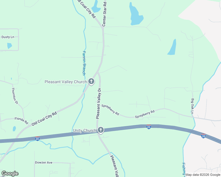 map of restaurants, bars, coffee shops, grocery stores, and more near 1710 Pleasant Valley Drive in Pell City