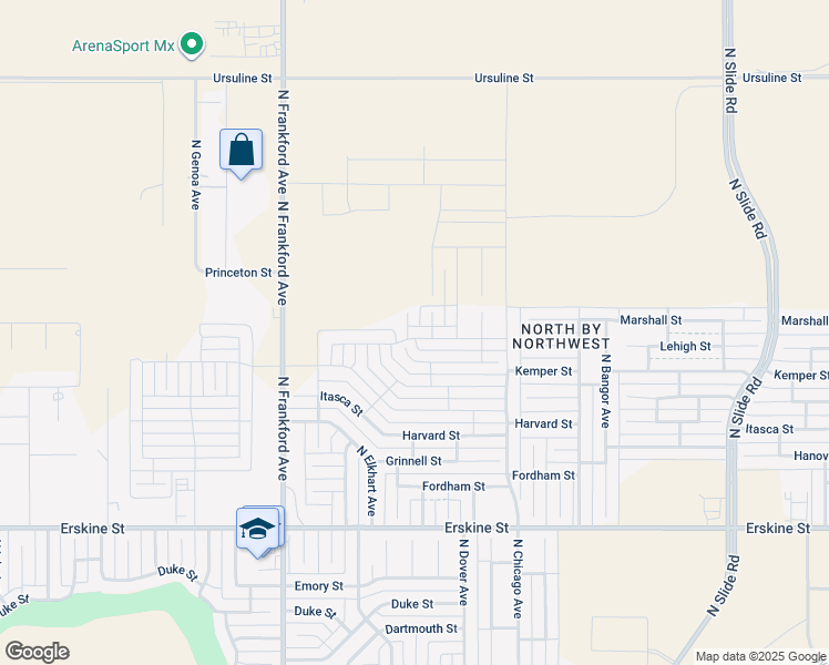 map of restaurants, bars, coffee shops, grocery stores, and more near 1402 North Frankford Avenue in Lubbock