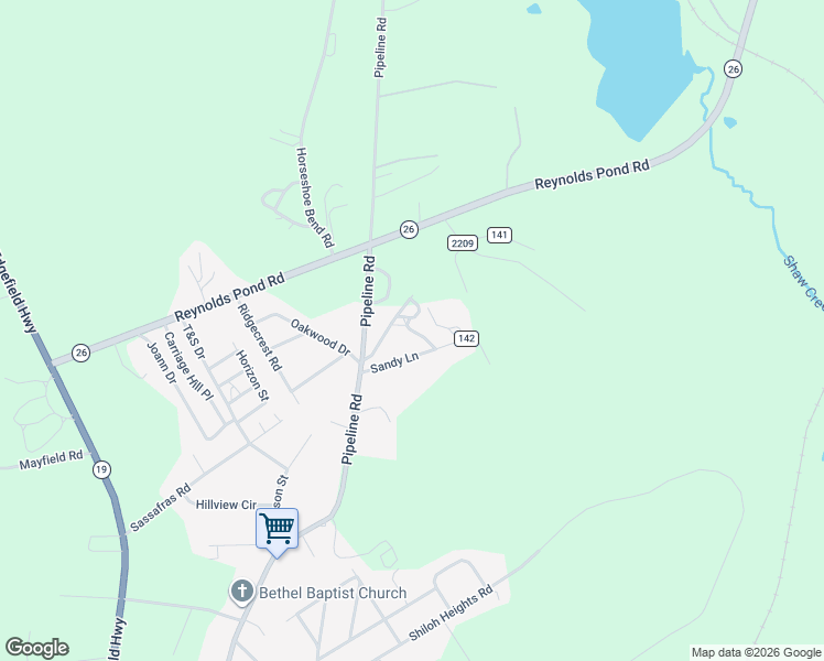 map of restaurants, bars, coffee shops, grocery stores, and more near 26 Taylor Drive in Aiken