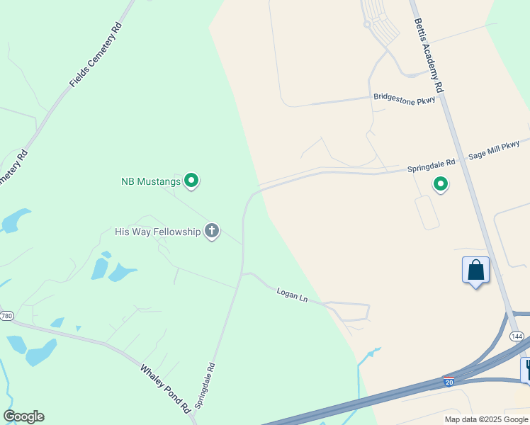 map of restaurants, bars, coffee shops, grocery stores, and more near 153 Springdale Road in Graniteville