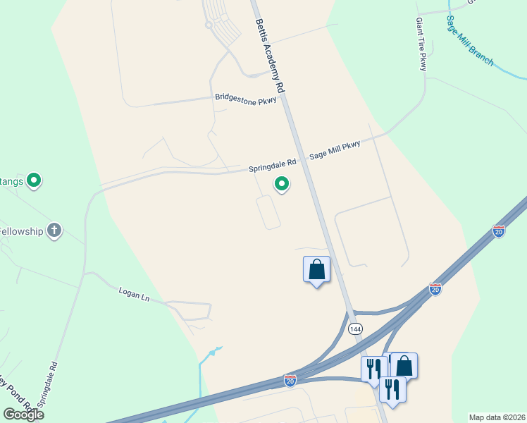 map of restaurants, bars, coffee shops, grocery stores, and more near 33 Springdale Road in Graniteville