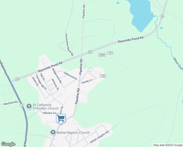 map of restaurants, bars, coffee shops, grocery stores, and more near 41 Taylor Drive in Aiken