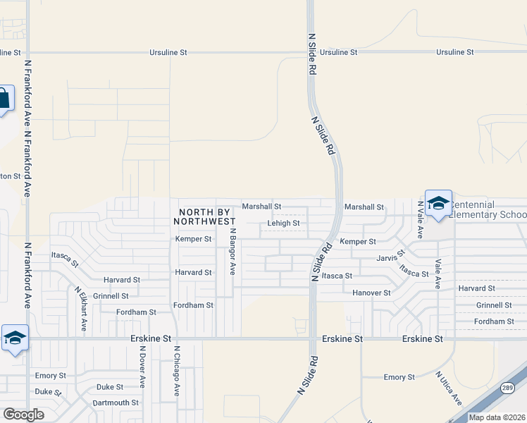 map of restaurants, bars, coffee shops, grocery stores, and more near 5235 Marshall Street in Lubbock