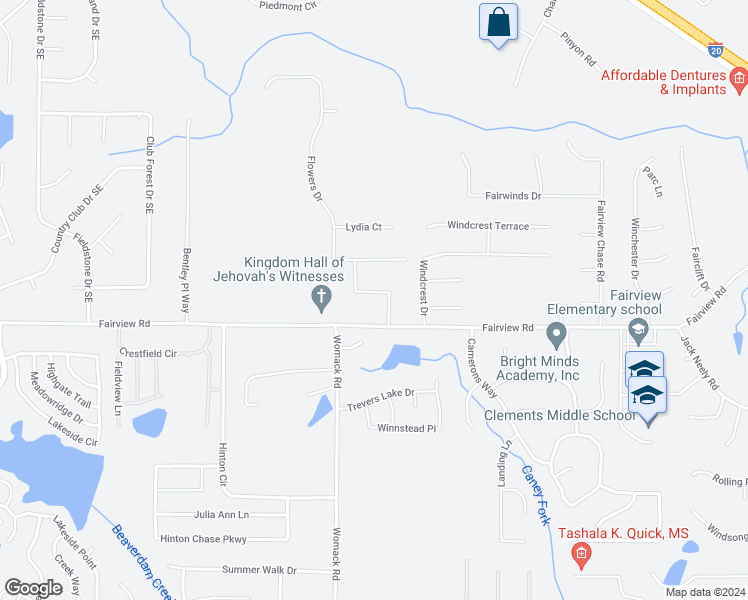 map of restaurants, bars, coffee shops, grocery stores, and more near 75 Magnolia Walk in Covington