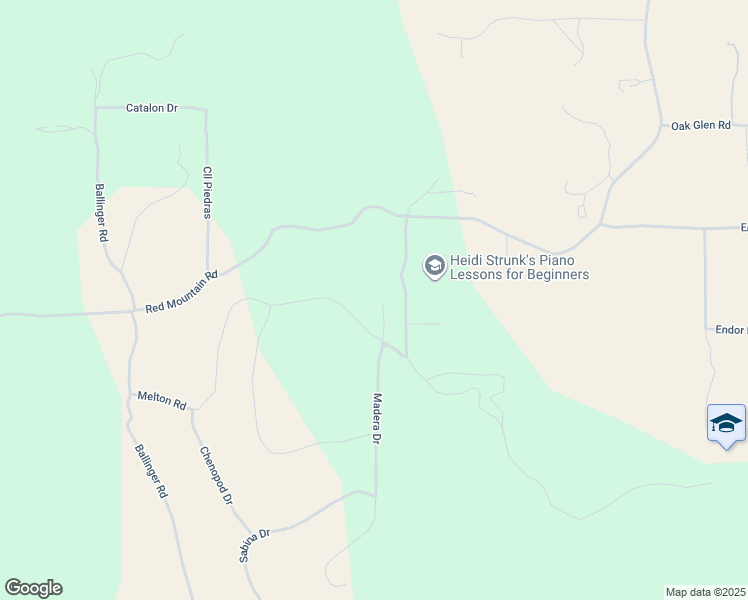 map of restaurants, bars, coffee shops, grocery stores, and more near Madera Street in Hemet