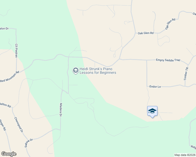 map of restaurants, bars, coffee shops, grocery stores, and more near 31111 Red Mountain Road in Hemet