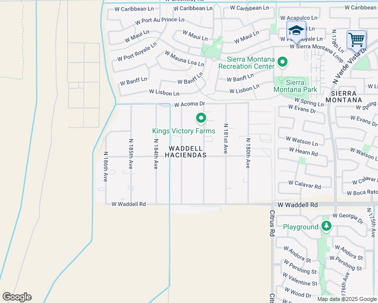 map of restaurants, bars, coffee shops, grocery stores, and more near in Surprise