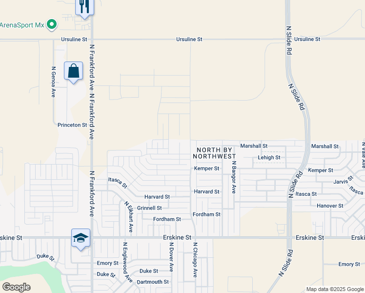 map of restaurants, bars, coffee shops, grocery stores, and more near 1214 North Chicago Avenue in Lubbock