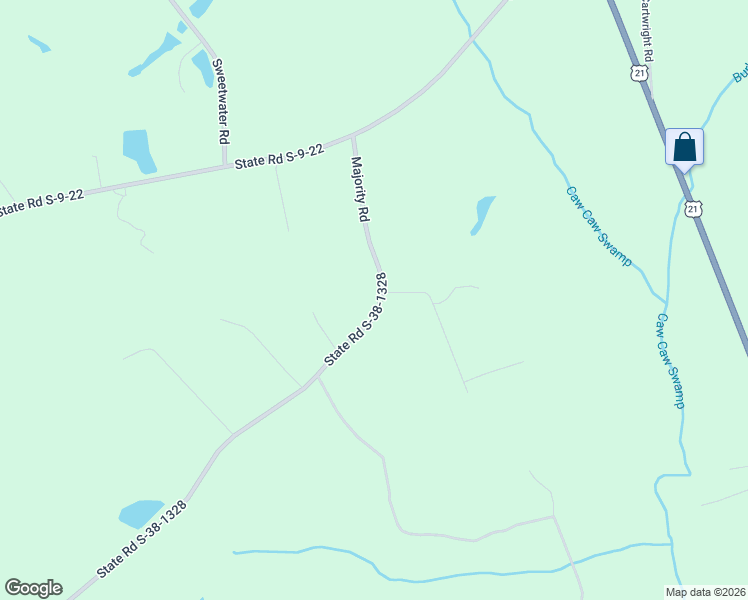 map of restaurants, bars, coffee shops, grocery stores, and more near 322 Majority Road in Orangeburg